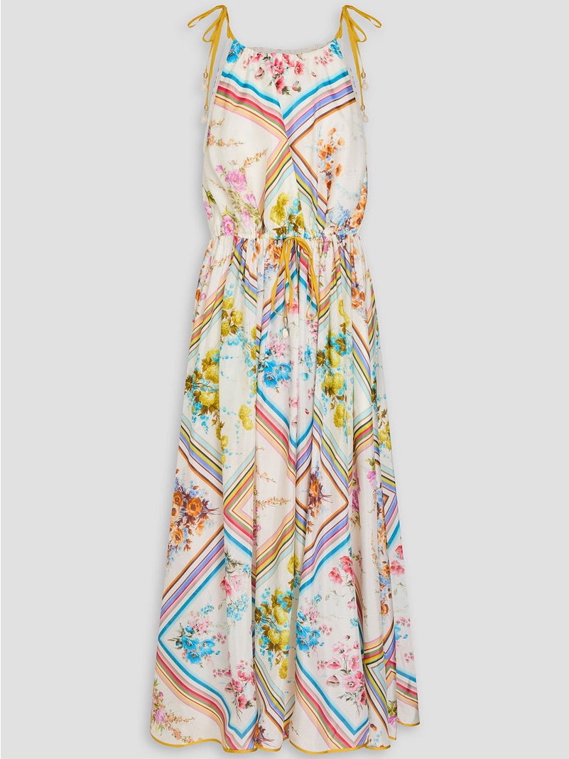 Zimmermann Printed Silk-Chiffon Maxi Dress